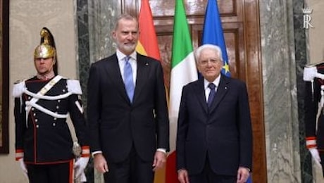 Mattarella incontra i Reali di Spagna al Quirinale