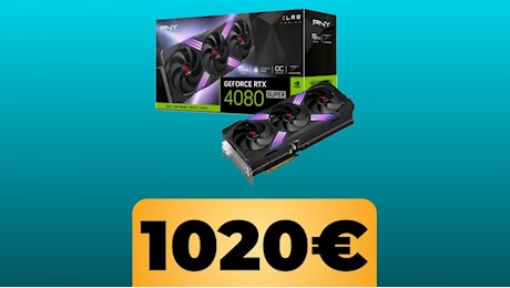 GPU PNY GeForce RTX 4080 SUPER 16GB XLR8 in sconto su Amazon per la Festa delle Offerte Prime