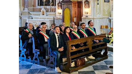 Il presidente facente funzioni Alessandro Piana alle celebrazioni di San Michele Arcangelo a Bestagno