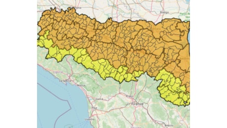 Allerta meteo confermata rossa fino a mezzanotte. Da domenica diventa arancione