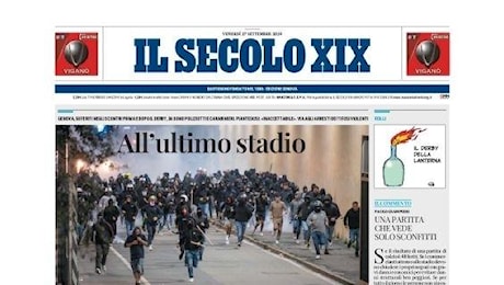 L'apertura de Il Secolo XIX : Genoa-Juve a porte chiuse, doppio stop ai blucerchiati