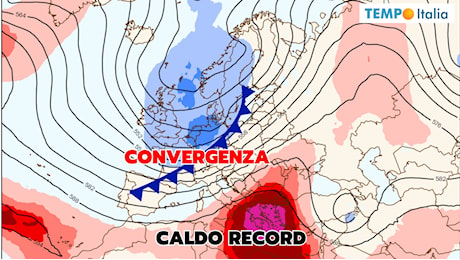 Meteo con pericolosa perturbazione. Caldo assurdo in espansione verso Italia