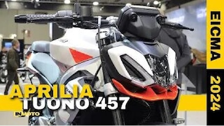 Aprilia, a EICMA nuove Tuono V4: più cavalli e elettronica predittiva di serie - Video