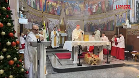 VIDEO Gaza, il Patriarca di Gerusalemme celebra la messa