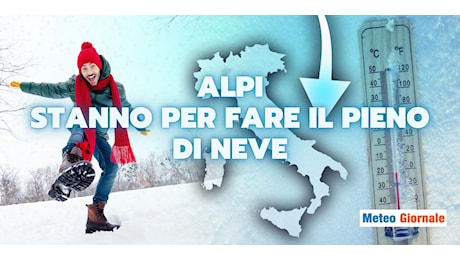 Meteo: Alpi sommerse di neve: finalmente abbondanti precipitazioni