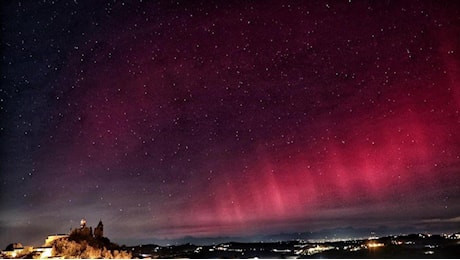 L'aurora boreale anche nel''Alessandrino