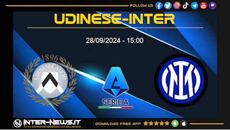 Udinese-Inter, le probabili formazioni per la 6ª giornata di Serie A