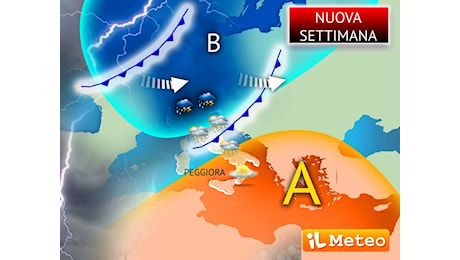 Meteo: Nuova Settimana, da Mercoledì 2 arriva un Ciclone colmo di Piogge e Temporali