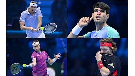 Atp Finals 2024, oggi le sfide decisive Zverev-Alcaraz e Ruud-Rublev