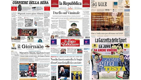 Le prime pagine dei quotidiani di oggi 23 dicembre: la rassegna stampa