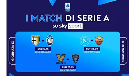 Serie A 2024/25 - Diretta Sky e NOW 13a Giornata: Palinsesto e Telecronisti