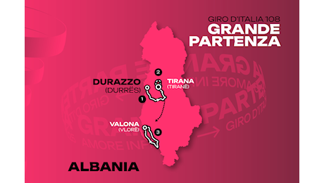 Giro d'Italia 2025: ufficiale la Grande Partenza albanese