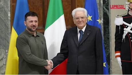 VIDEO Mattarella riceve Zelensky: Pieno impegno dell'Italia nel sostegno all'Ucraina