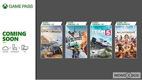 Xbox Game Pass: arrivano Age of Mythology, Expeditions, Riders Republic e Train Sim World 5