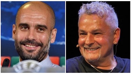 Pep Guardiola a Che tempo che fa: «Imparai l'italiano con De Gregori. Baggio era il più forte di tutti». E Roby si commuove