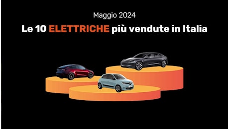 Le auto elettriche più vendute in Italia: la classifica di maggio 2024