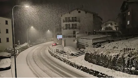 Prima neve a bassa quota in Valtellina