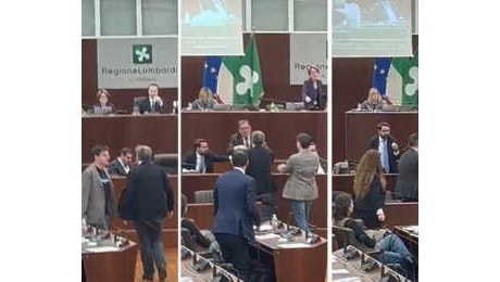 Bagarre al Pirellone, spintoni e urla tra l'assessore La Russa e Majorino per la mozione di censura