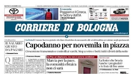 Corriere di Bologna : Beffa al Dall'Ara, per Italiano l'anno finisce con un ko