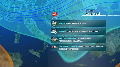 Meteo: verso l'Immacolata tra piogge e brevi tregue. Nel weekend forti venti