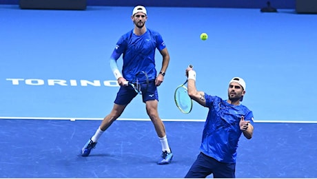 ATP Finals: Bolelli – Vavassori cedono a Krawietz – Puetz. Serve una vittoria venerdì per entrare in semifinale