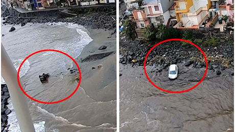 Allerta meteo a Catania in Sicilia, video degli allagamenti ad Acireale dall'elicottero dei vigili del fuoco