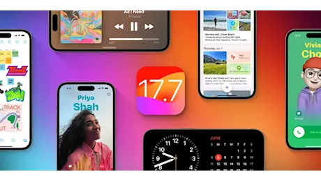 Apple rilascia iOS 17.7, iPadOS 17.7, macOS Ventura e Sonoma