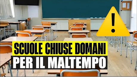 Temporali e forti raffiche di vento: domani scuole chiuse ad Agrigento, Canicattì e Favara