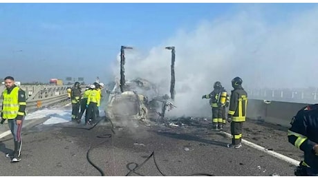 Incidente in autostrada a Bologna: tamponamento e incendio, muore un 62enne di Bitonto