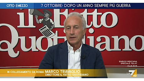 Travaglio a La7: “Netanyahu avanza impunito in un gigantesco vuoto mondiale. Biden non ci sta con la testa, Harris è una grande ipocrita”