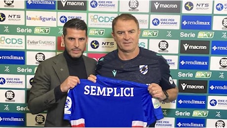 Semplici si presenta: Qui per invertire il trend. Un orgoglio essere alla Sampdoria