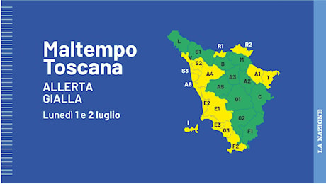 Allerta gialla in Toscana: rischio temporali. Quando pioverà e dove