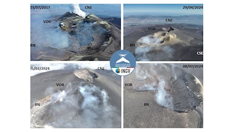Etna: come varia la quota di un vulcano attivo