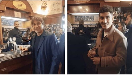 Conte e Di Lorenzo sempre più napoletani: Pizzicati in uno storico bar di Napoli