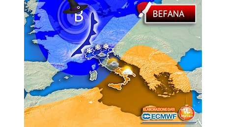 Meteo: Befana con Vortice di Maltempo, Pioggia, Vento e Nevicate; gli aggiornamenti