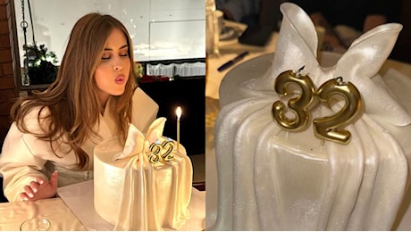 La festa di compleanno di Valentina Ferragni: la torta a fiocco è coordinata al look