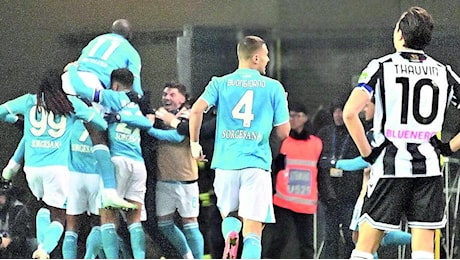 L’Udinese illude, poi crolla sotto i colpi del Napoli: finisce 1-3