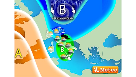 Meteo, Piogge al Centro-Sud, poi irruzione di aria artica e Ciclone per l'Immacolata