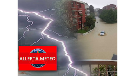 Meteo: Martedì giornata campale, elevato rischio di Nubifragi e Alluvioni, le regioni coinvolte