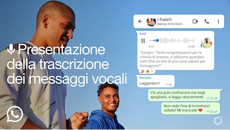 WhatsApp lancia le trascrizioni dei messaggi vocali