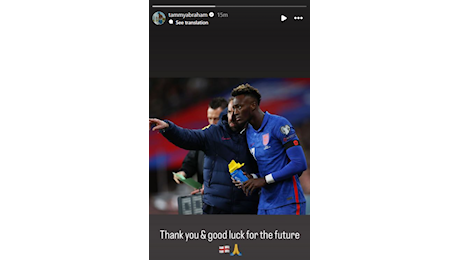 Instagram, Abraham saluta Southgate: Grazie e buona fortuna per il futuro (FOTO)