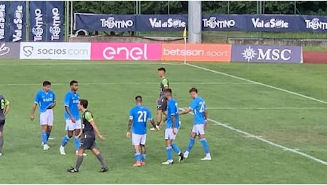 Napoli-Anaune, azzurri in vantaggio all'intervallo con Spinazzola!