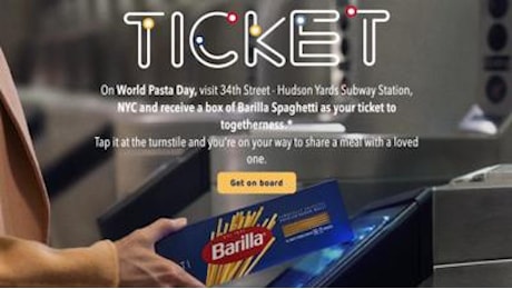 Gli spaghetti Barilla diventano biglietto (gratuito) per la metropolitana di New York