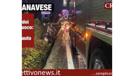 PONT CANAVESE  Doppio intervento dei Vigili del Fuoco: soccorso persona e auto ribaltata