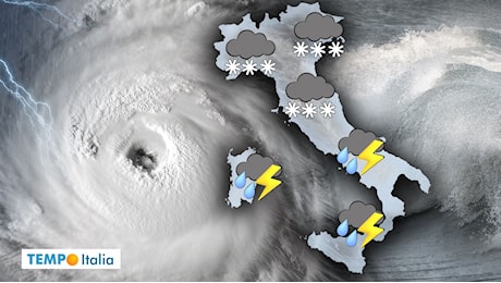 Meteo, Martedì Ciclone in arrivo: l’Italia sotto piogge e neve