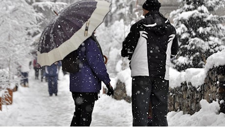 Prima neve ad Aosta, precipitazioni intense in quota