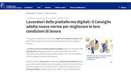 Direttiva rider, via libera dall’UE: nuove regole e maggiori tutele