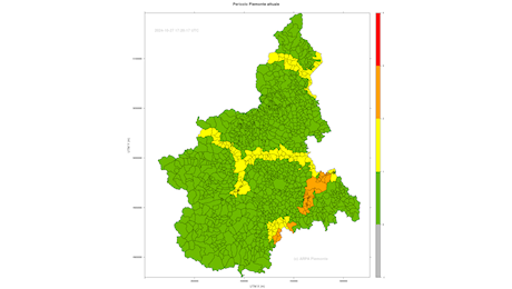 Arpa Piemonte, il bollettino delle ore 18.30