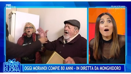 Amico storico di Gianni Morandi a La Volta Buona spiazza Caterina Balivo e l'inviato: Sono per la fi*a