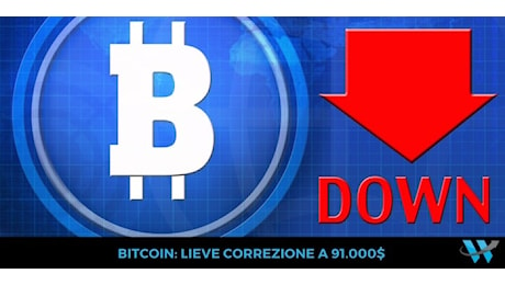 Bitcoin: lieve correzione sui 91.000$, 100k a rischio?